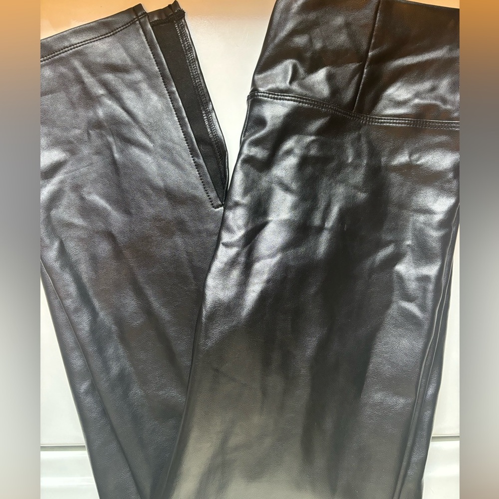 Shinestar Black Leather Pants